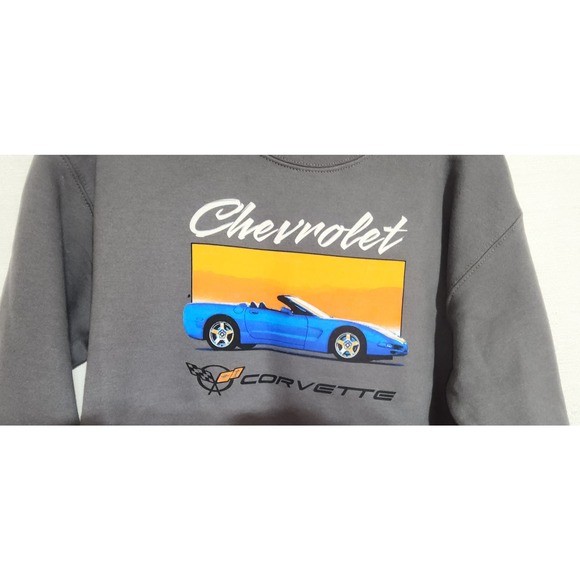 corvette sweatshirt men small gray - Picture 4 of 7
